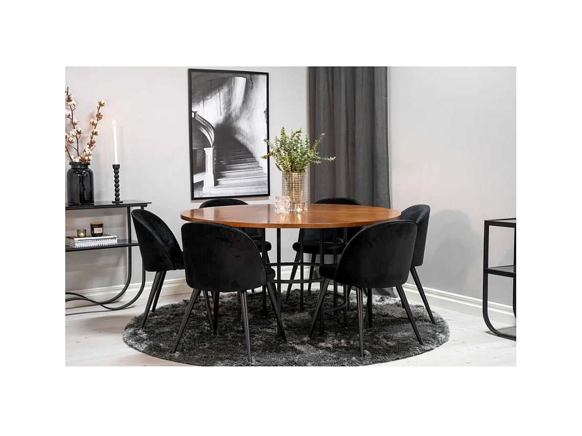 Copenhagen eetkamertafel Ø140cm bruin.