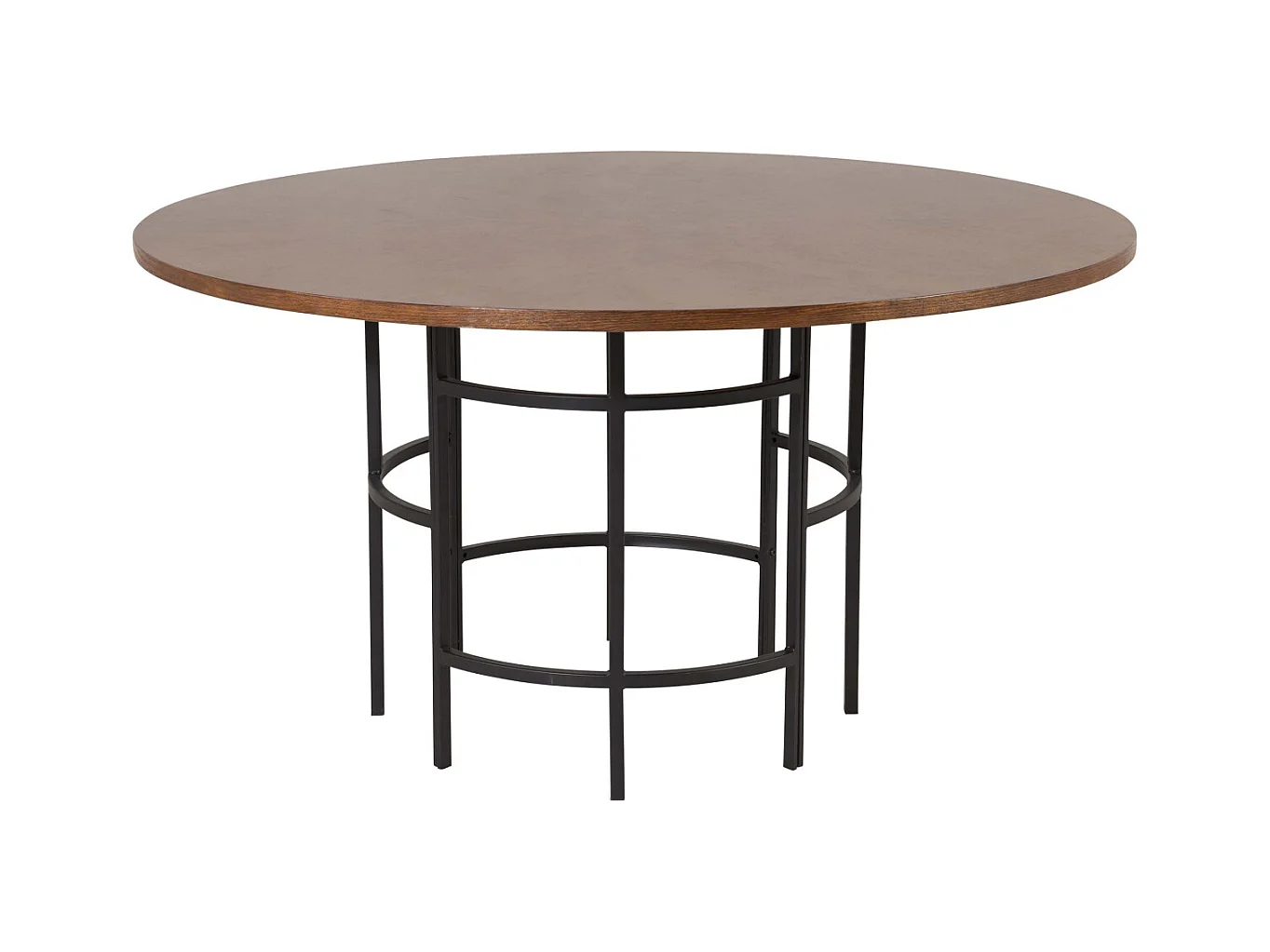 Esstisch mit Holz- und Schwarzeffekt aus MDF und Stahl Copenhagen 140 cm