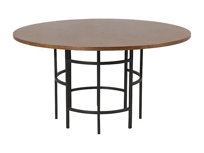 Table à Manger Ronde "Copenhagen" 140cm Marron