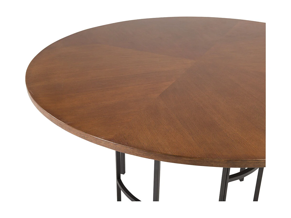 Table à Manger Ronde "Copenhagen" 140cm Marron