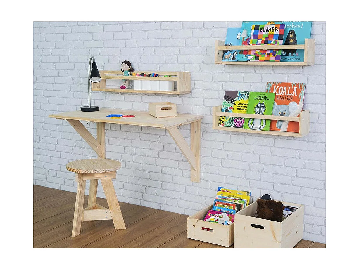 Table murale en pin massif Kit Line