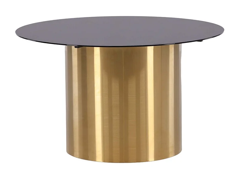 Mesa redonda de cristal ahumado Ystad