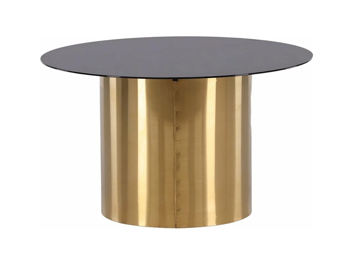 Table Basse Design "Ystad" 80cm Noir & Or