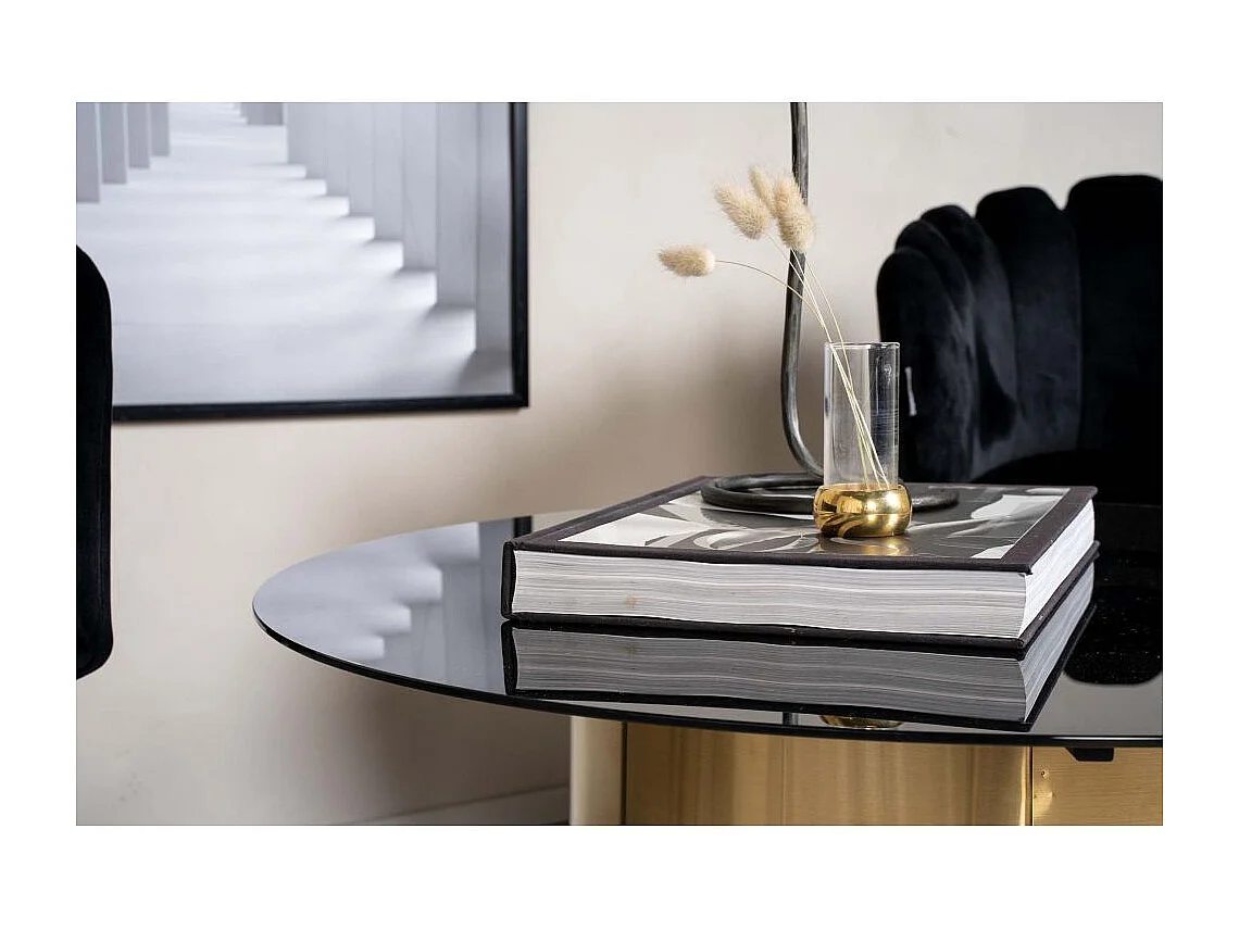 Ystad salontafel Ø75 cm zwart glas.
