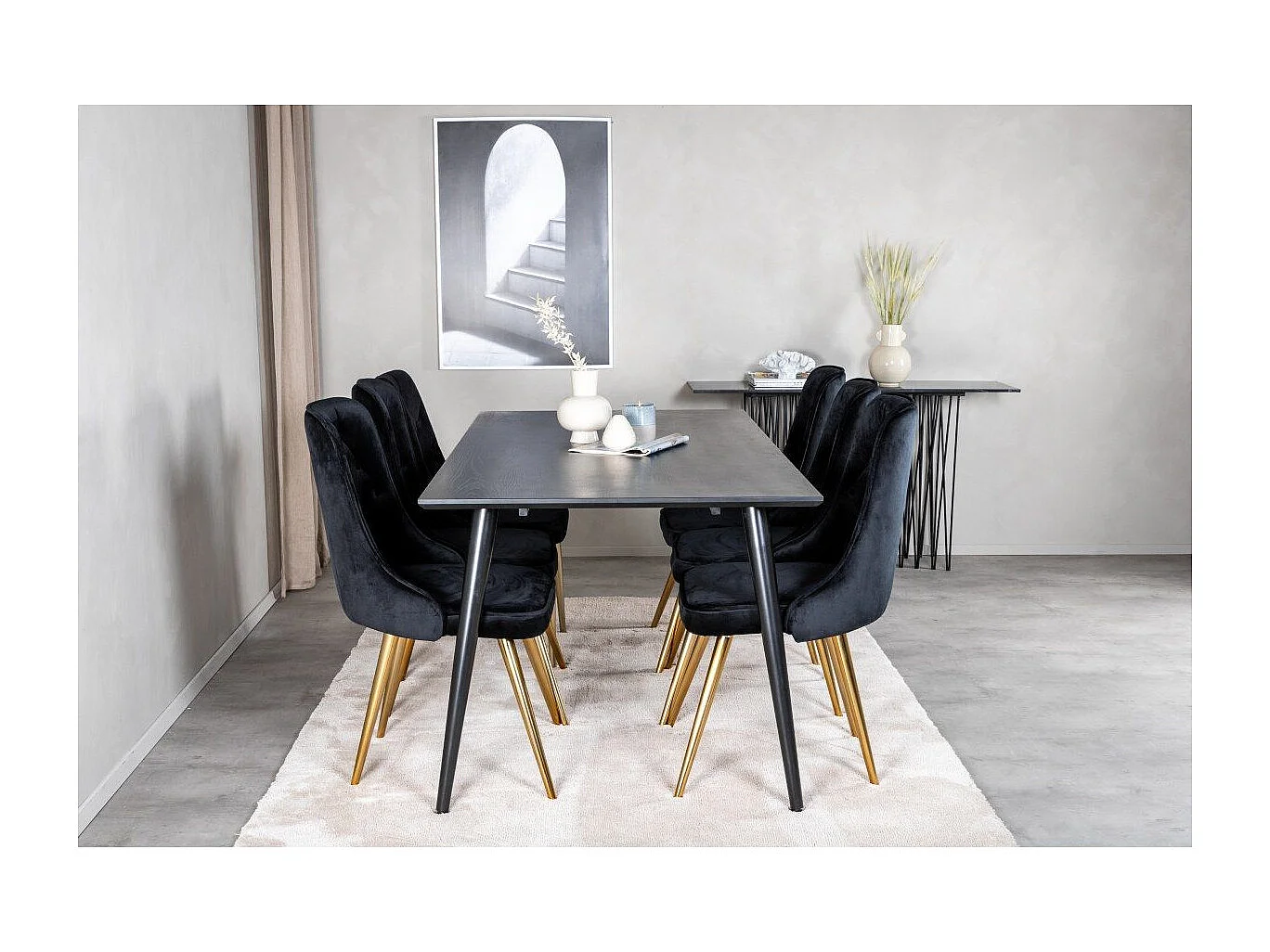 Table à Manger Design "Dipp" 180cm Noir