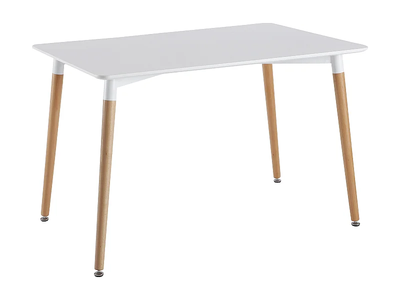 Table Blanche Rectangulaire 115x75cm Blanc