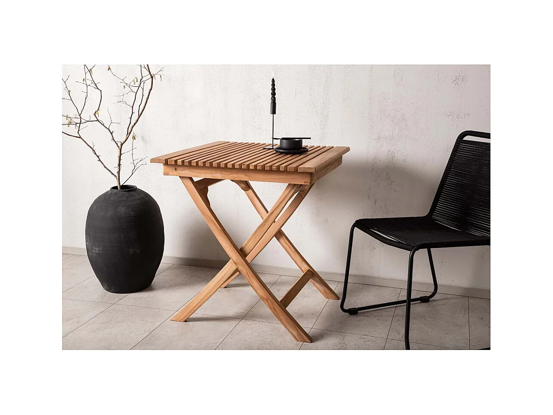 Table de Jardin en Teck "Ghana" 75cm Naturel