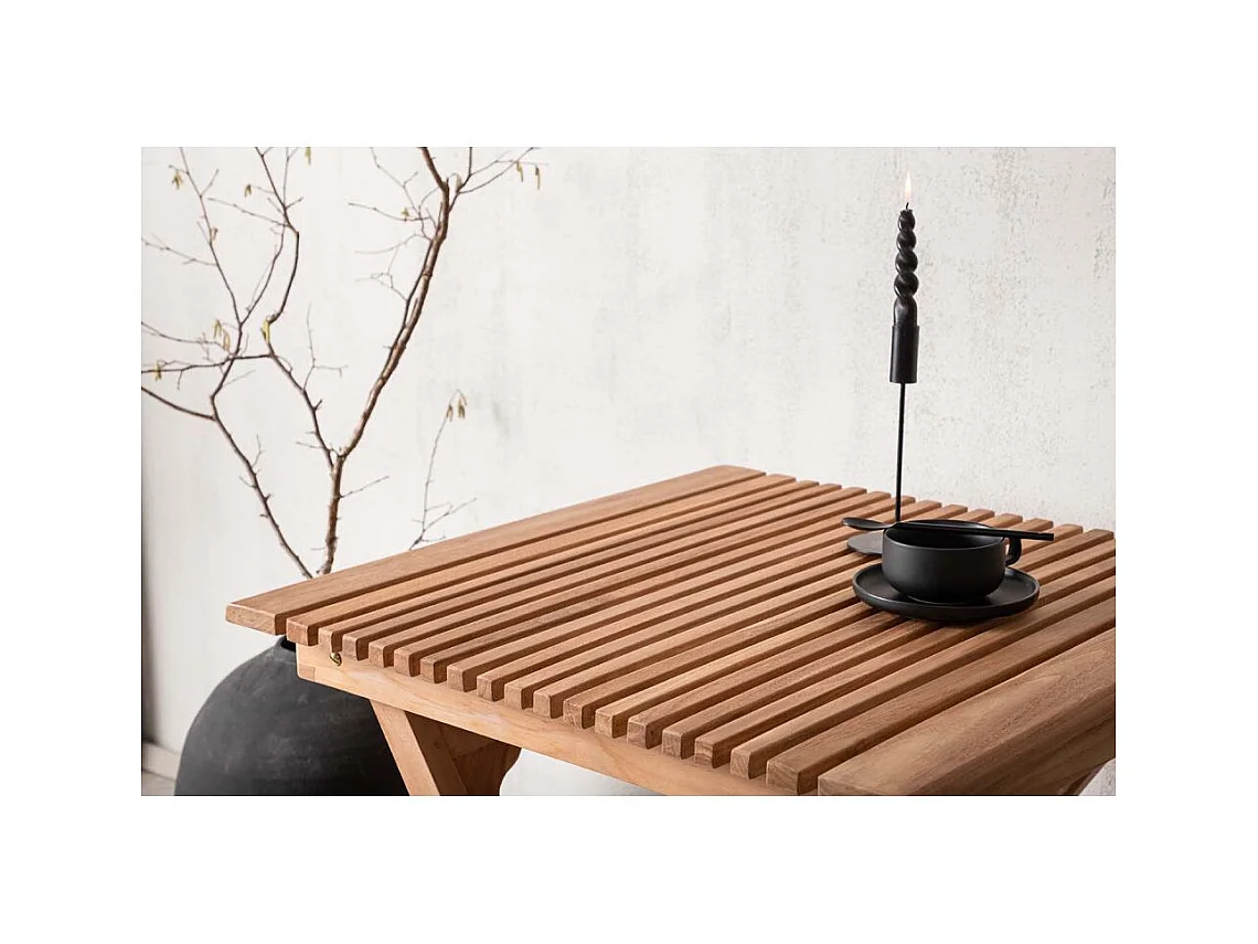 Table de Jardin en Teck "Ghana" 75cm Naturel