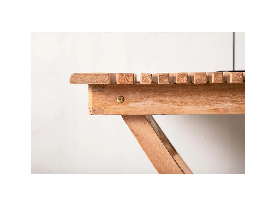 Table de Jardin en Teck "Ghana" 75cm Naturel