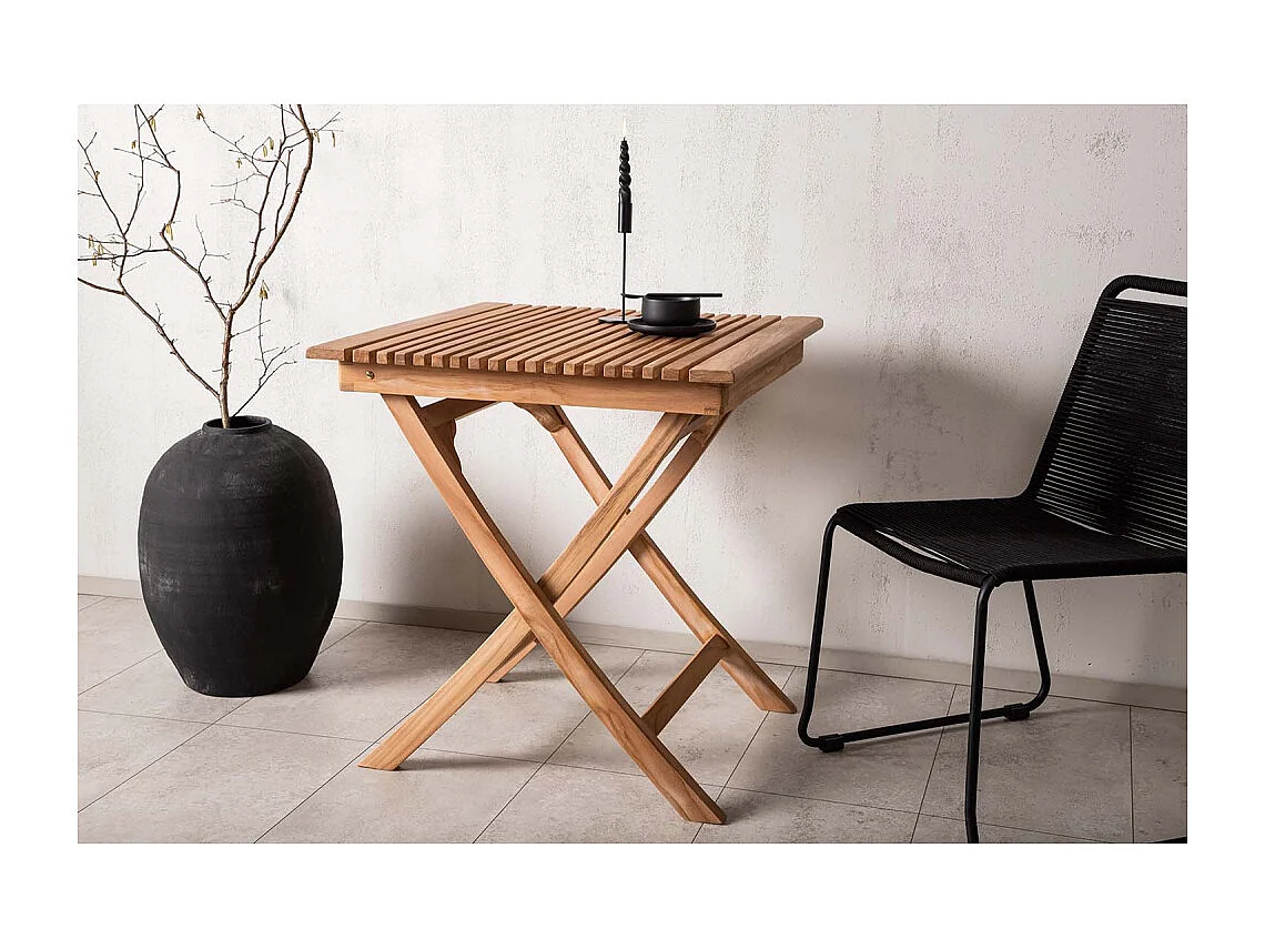 Table de Jardin en Teck "Ghana" 75cm Naturel