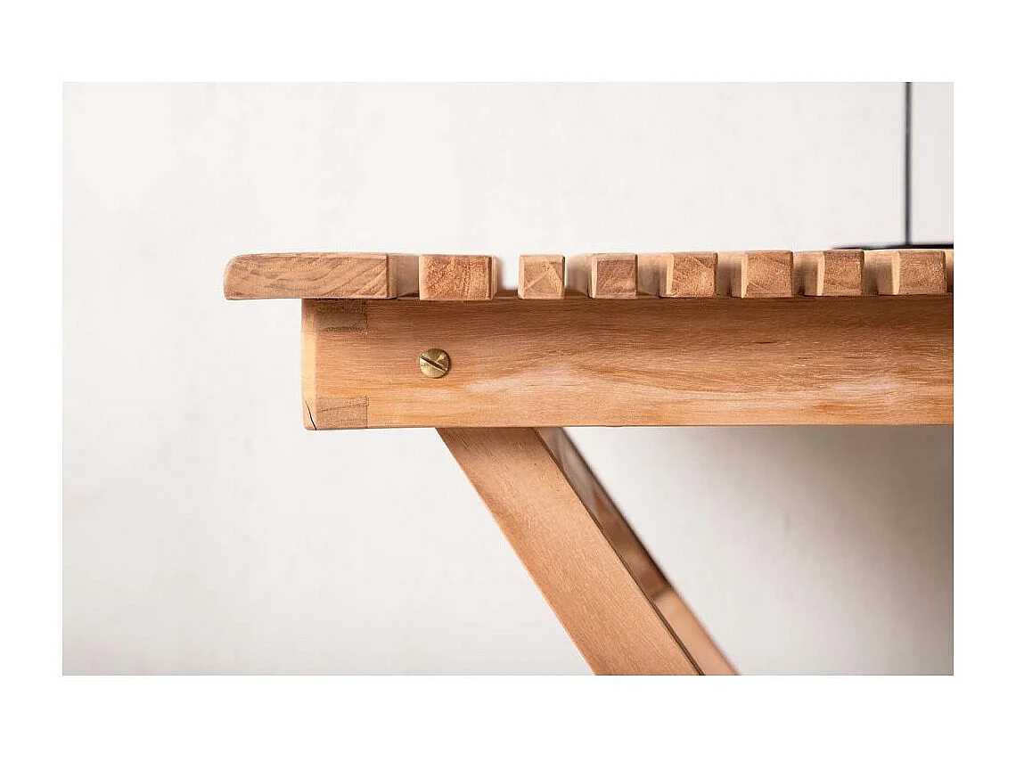 Table de Jardin en Teck "Ghana" 75cm Naturel