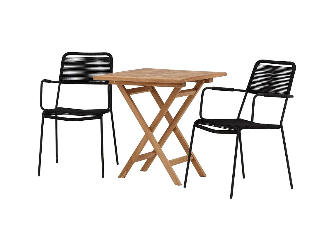 Table de Jardin en Teck "Kenya" 70cm Naturel