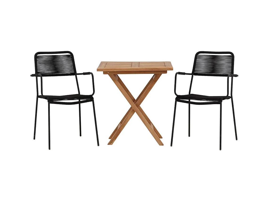 Table de Jardin en Teck "Kenya" 70cm Naturel