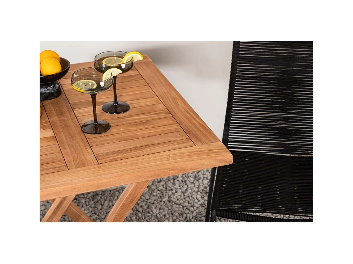 Table de Jardin en Teck "Kenya" 70cm Naturel