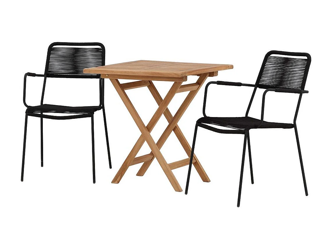 Table de Jardin en Teck "Kenya" 70cm Naturel