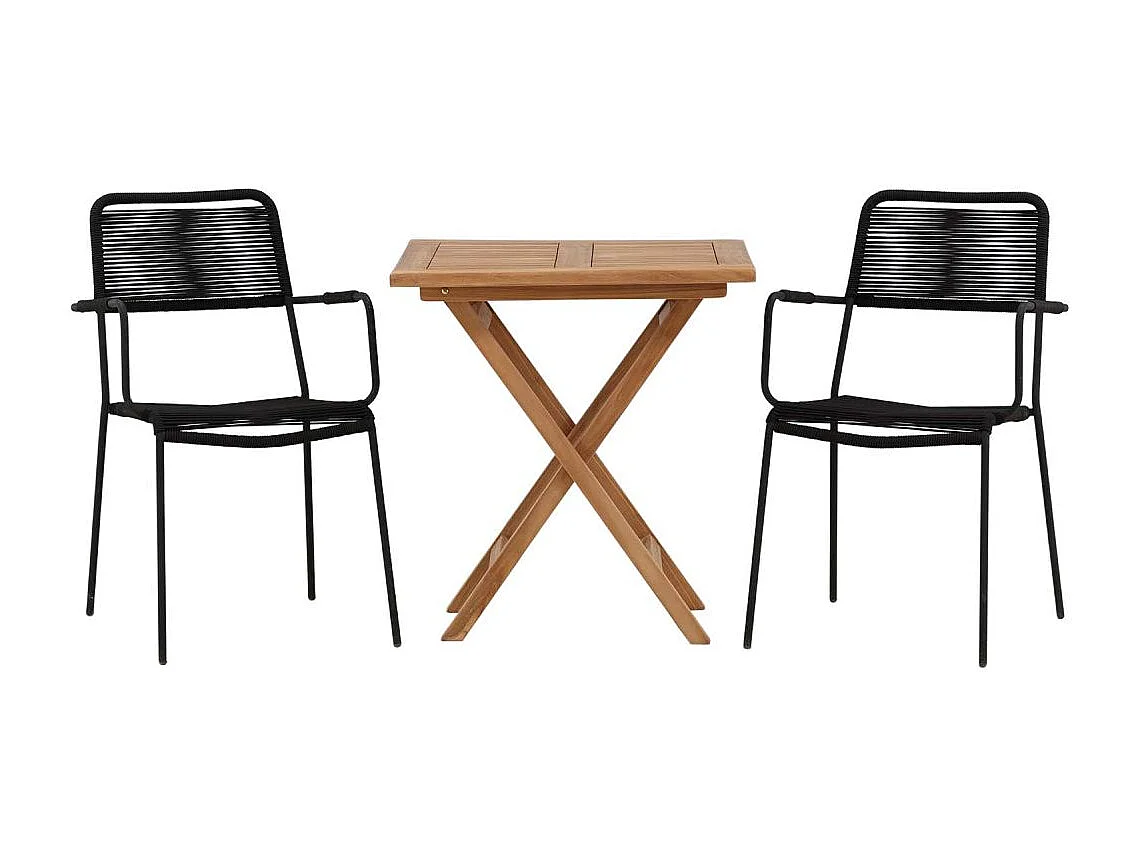 Table de Jardin en Teck "Kenya" 70cm Naturel