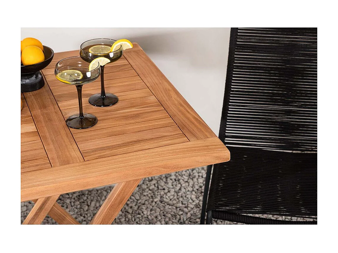 Kenya tuintafel 70x70cm naturel.