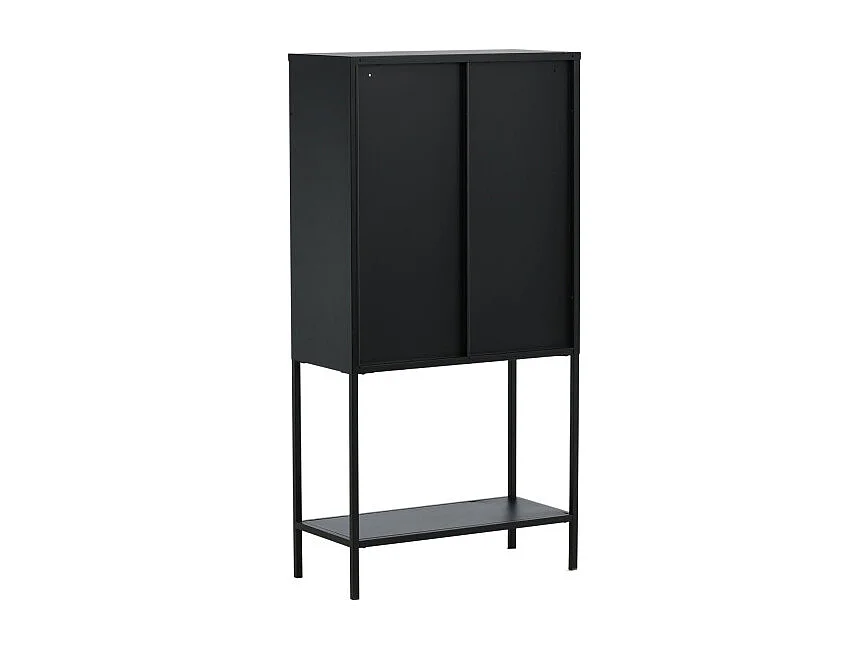 Vitrine 2 Portes en Verre "Misha" 150cm Noir
