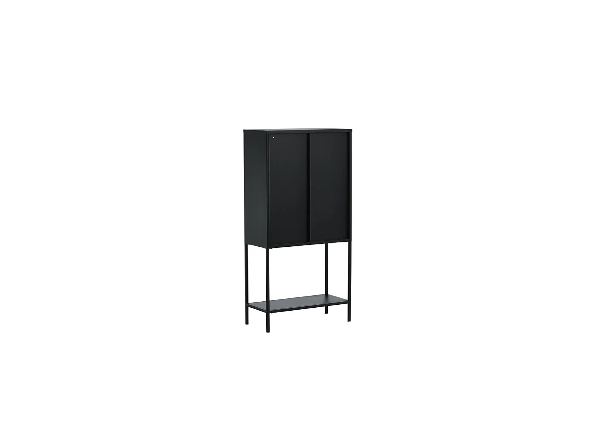 Vitrine 2 Portes en Verre "Misha" 150cm Noir