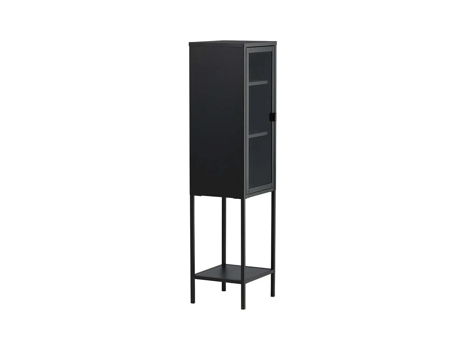 Vitrine Avec Porte en Verre "Misha" 150cm Noir