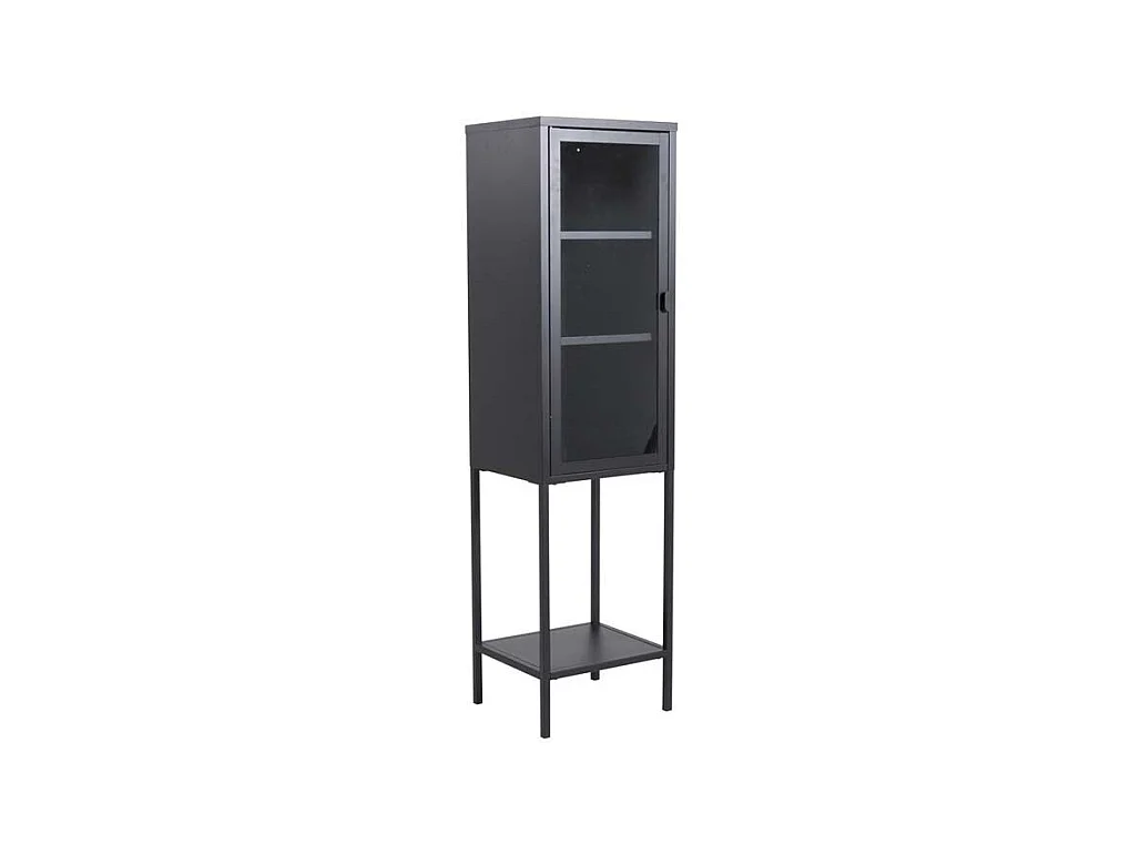 Vitrine Avec Porte en Verre "Misha" 150cm Noir