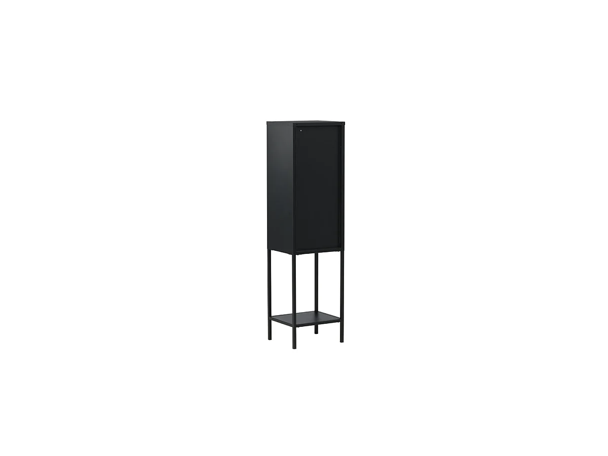 Vitrine Avec Porte en Verre "Misha" 150cm Noir