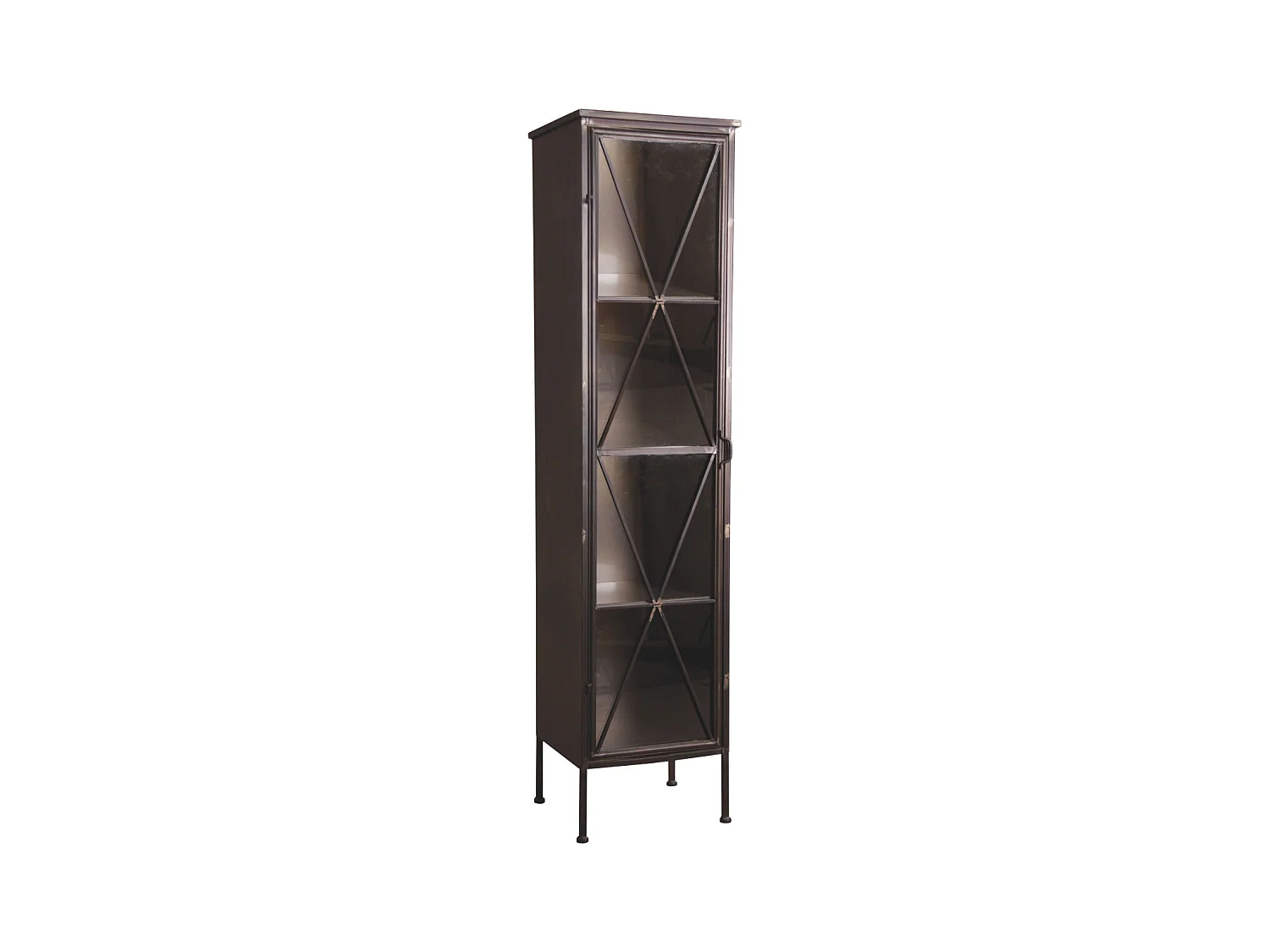 Vitrine 1 porte en métal