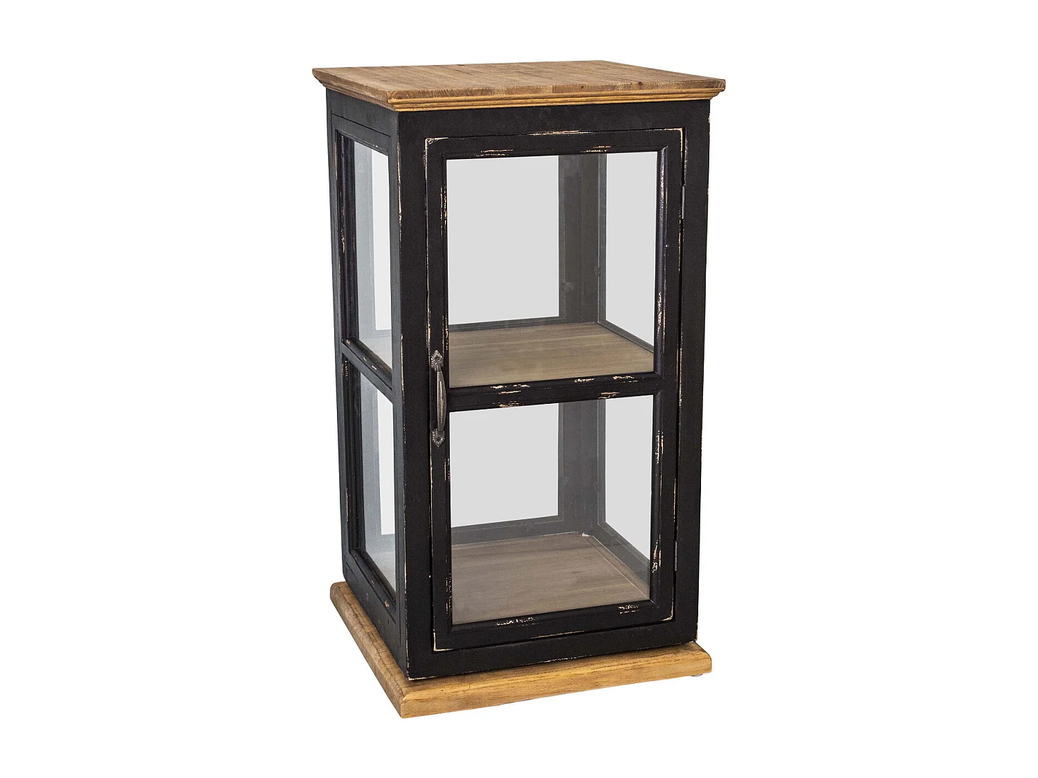 Vitrine rotative en bois 40 x 40 x 74 cm