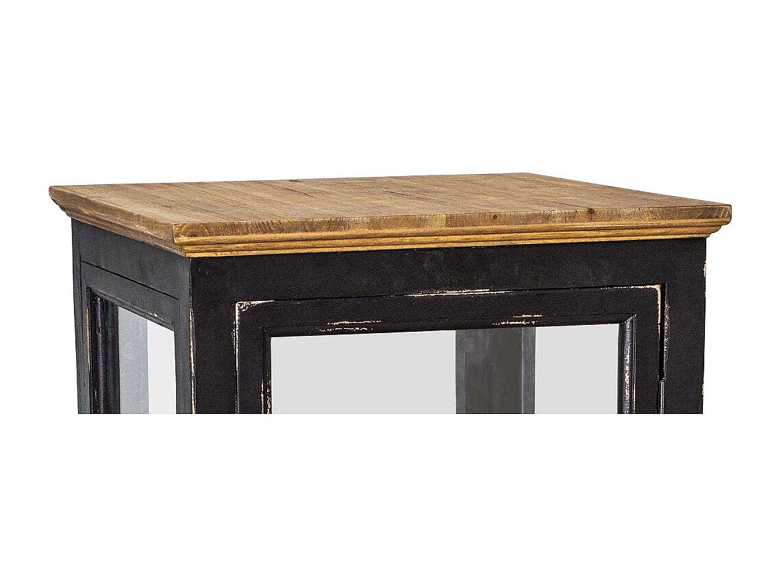 Vitrine rotative en bois 40 x 40 x 74 cm