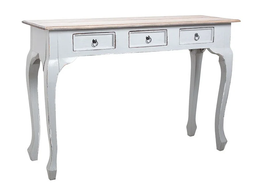 Console 120cm en bois avec tiroirs Gris