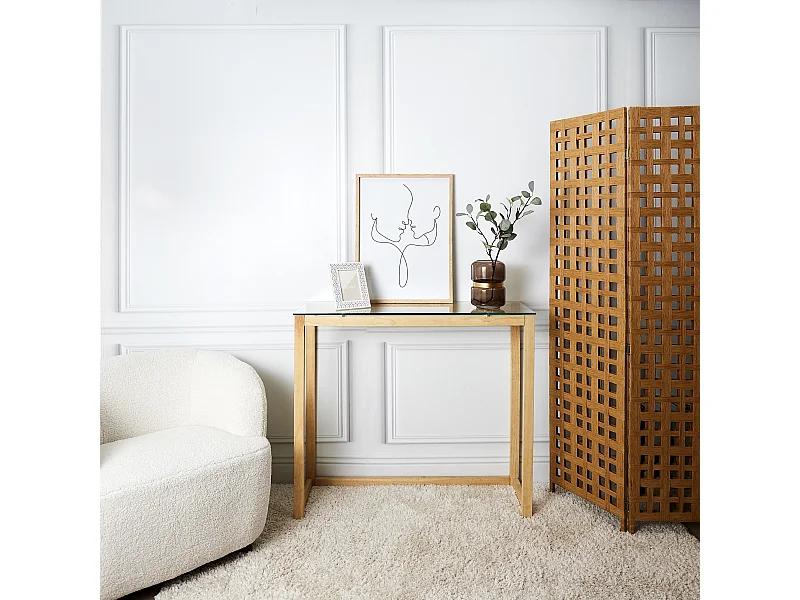 Console En Verre Marron