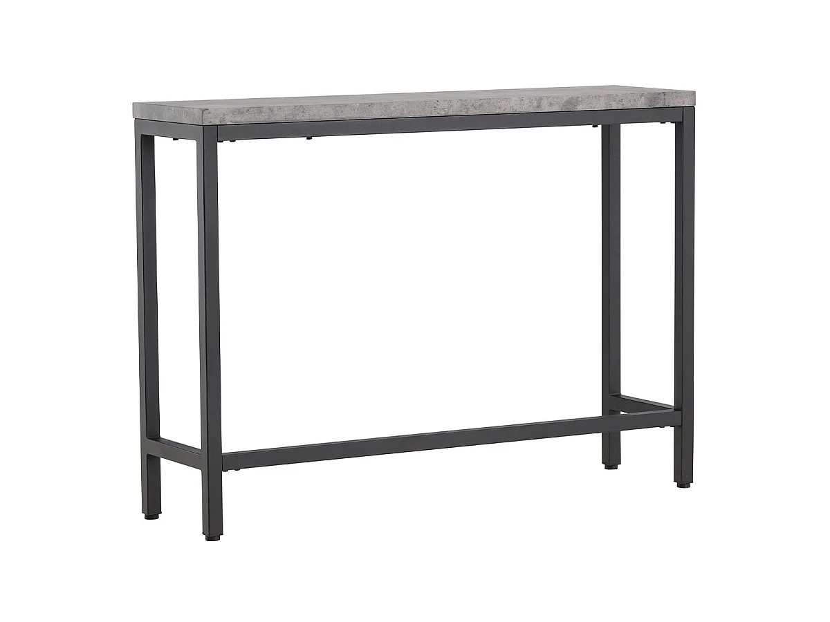Rise sidetable 30x110 cm beton decor, zwart.