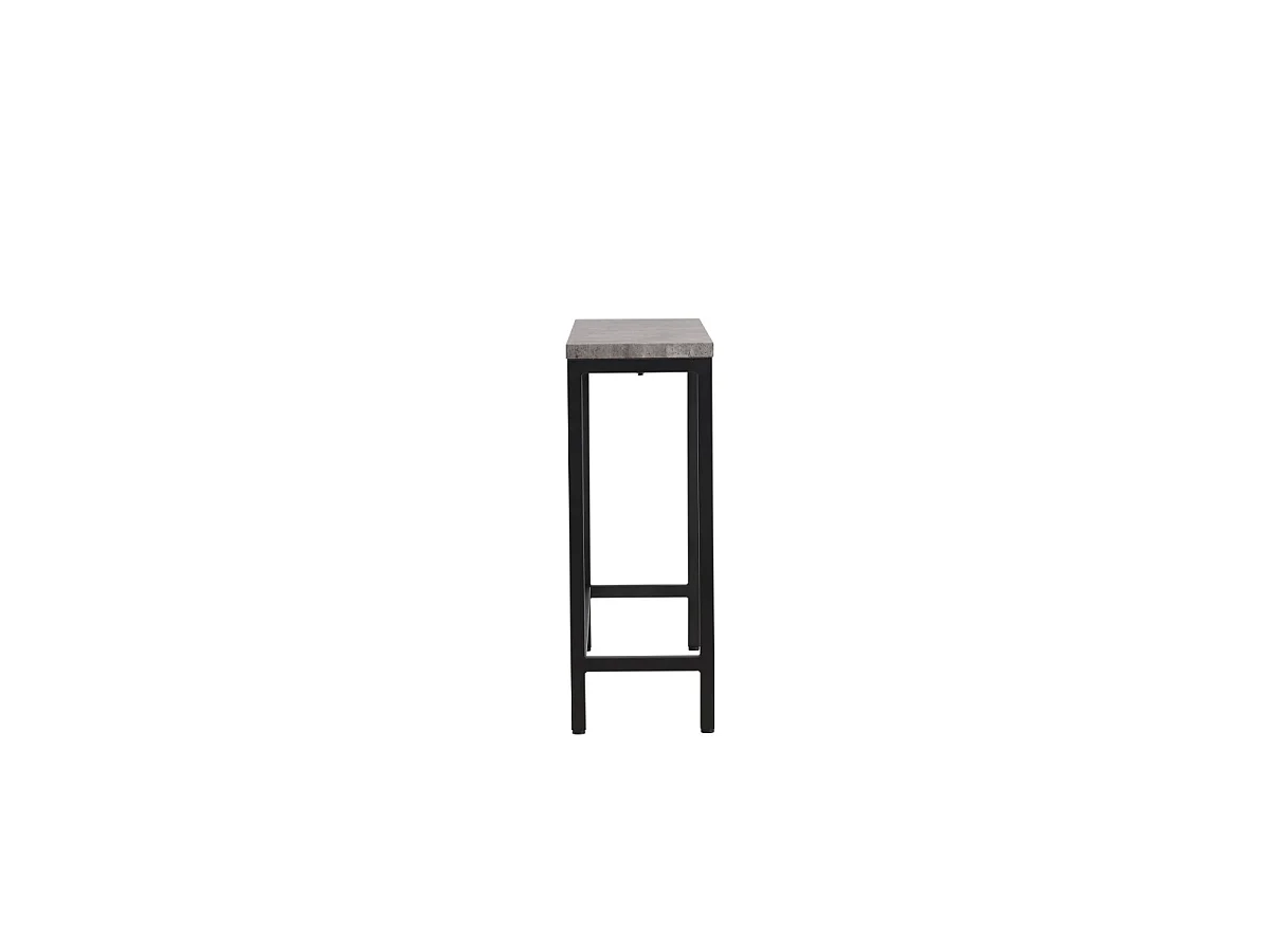 Rise sidetable 30x110 cm beton decor, zwart.