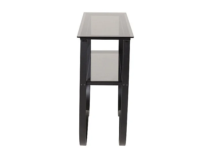 Console Design en Verre "Wavy" 117cm Noir