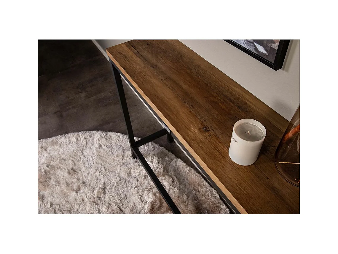 Rise sidetable 30x110cm zwart.