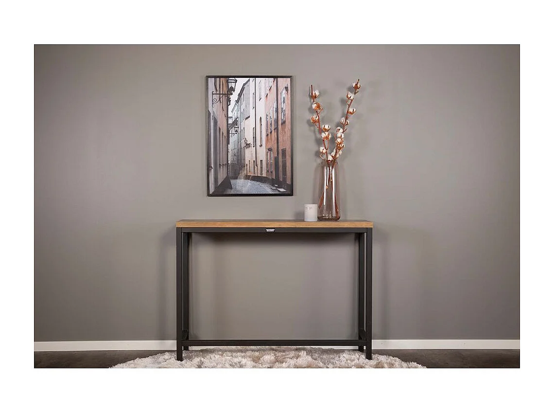 Rise sidetable 30x110cm zwart.