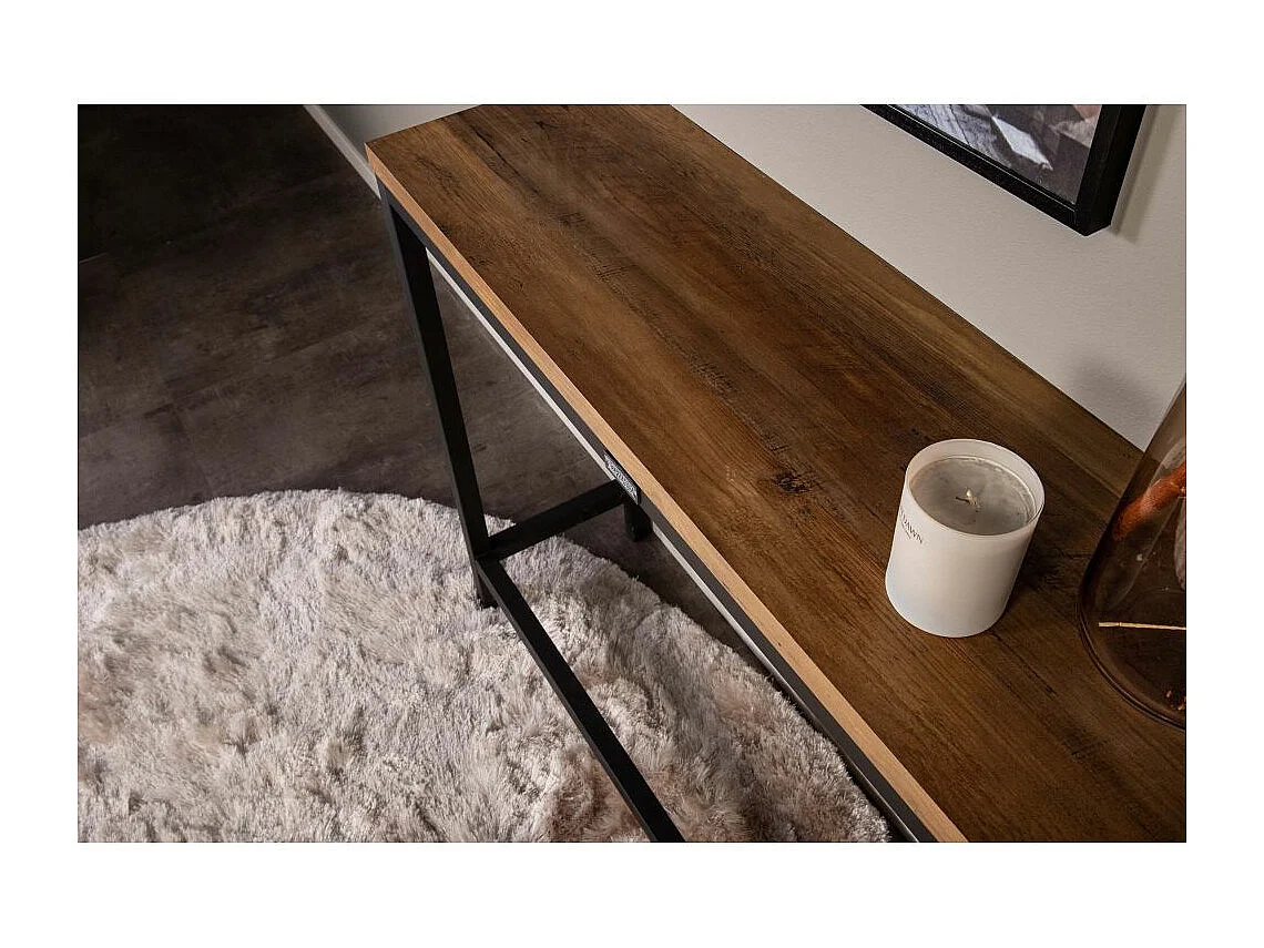 Rise sidetable 30x110cm zwart.