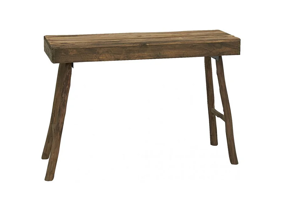 Console en pin rustique et métal