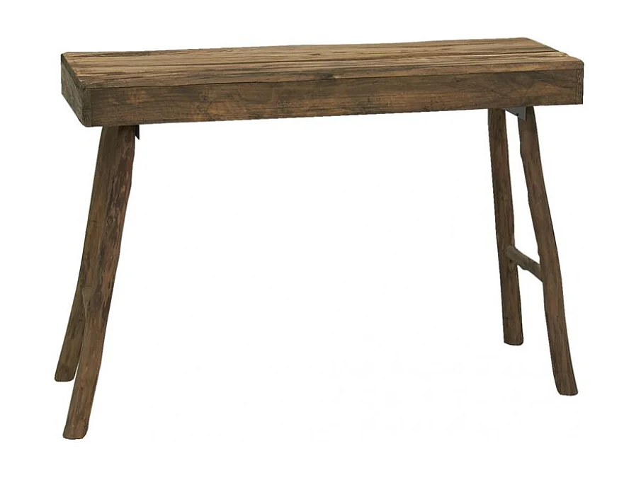 Console en pin rustique et métal