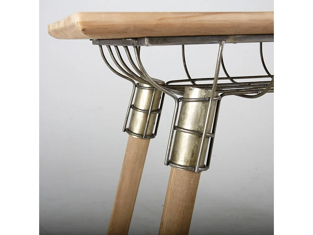 Console en pin et métal