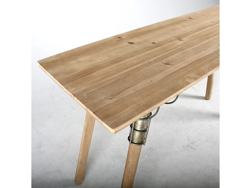 Console en pin et métal