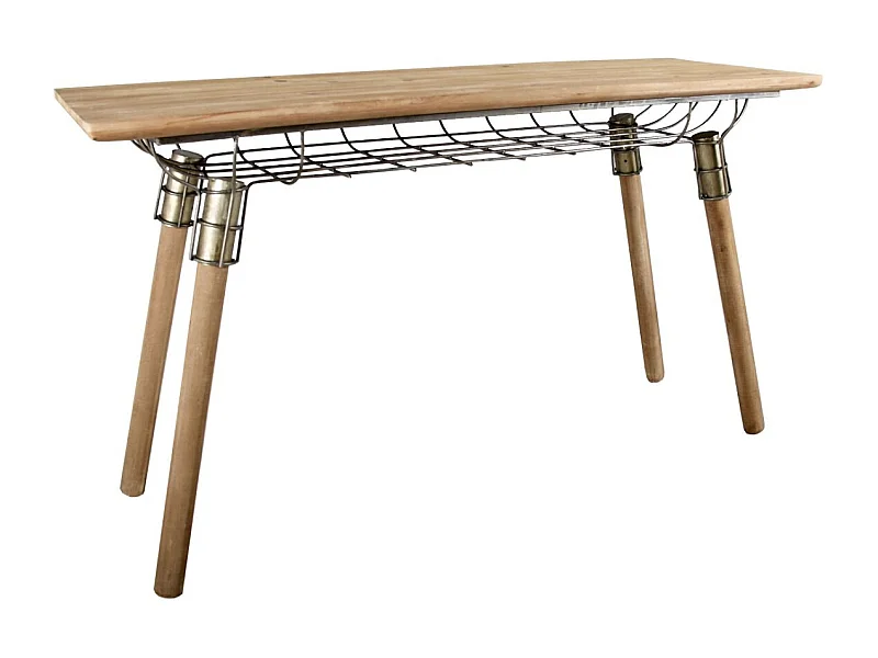 Console en pin et métal