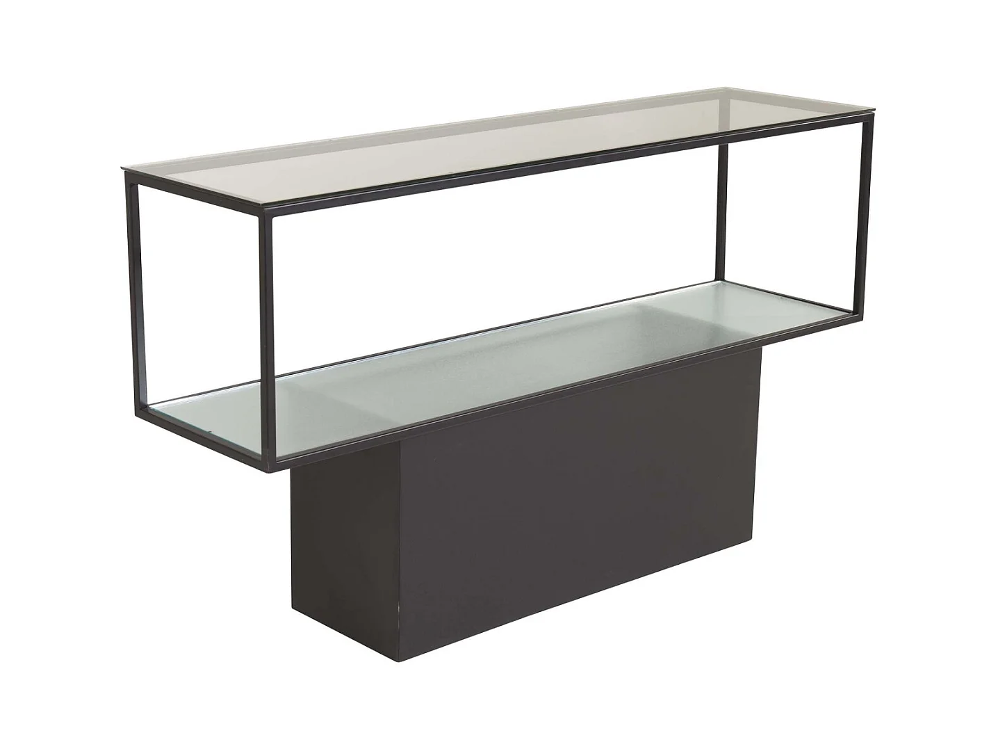 Console Design en Verre "Maglehem" 130cm Noir