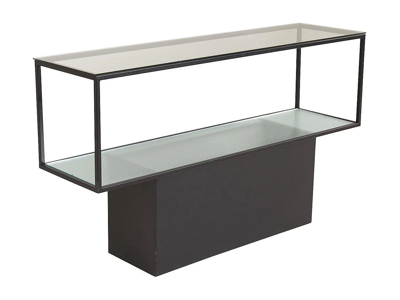 Console Design en Verre "Maglehem" 130cm Noir