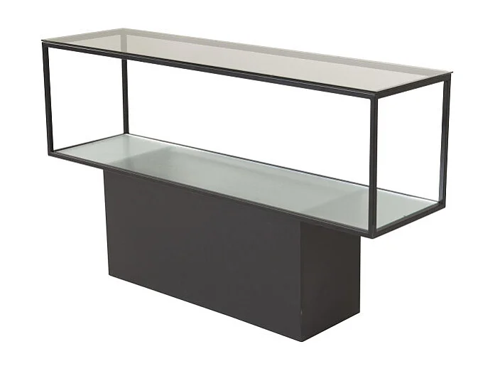 Console Design en Verre "Maglehem" 130cm Noir
