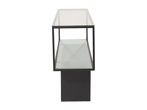 Console Design en Verre "Maglehem" 130cm Noir