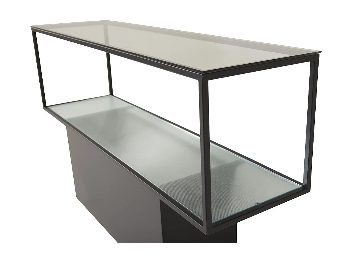 Console Design en Verre "Maglehem" 130cm Noir