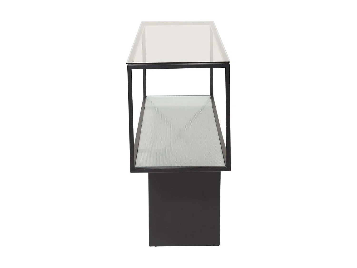 Console Design en Verre "Maglehem" 130cm Noir