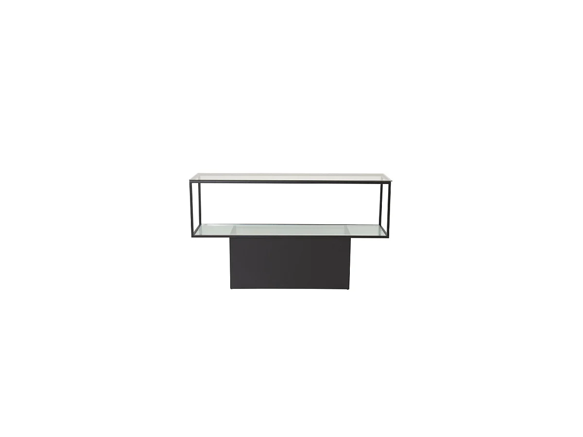 Console Design en Verre "Maglehem" 130cm Noir