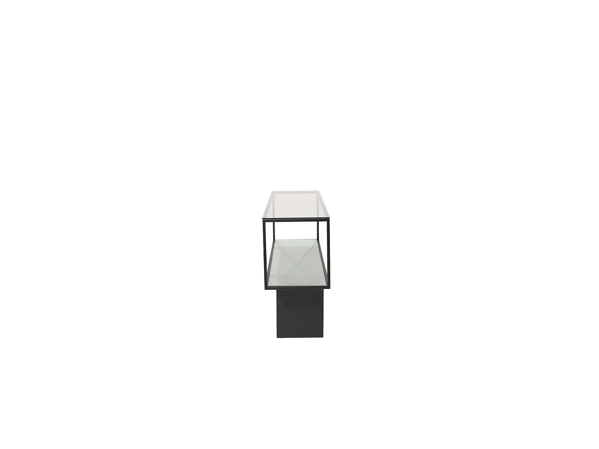 Console Design en Verre "Maglehem" 130cm Noir